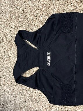 Gymshark Black Seamless Racerback Sports Bra